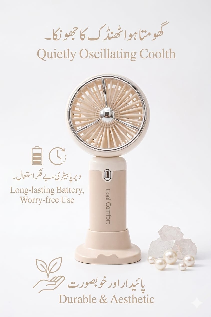 High Speed Jet Fan – Rechargeable Portable Handheld Fan
